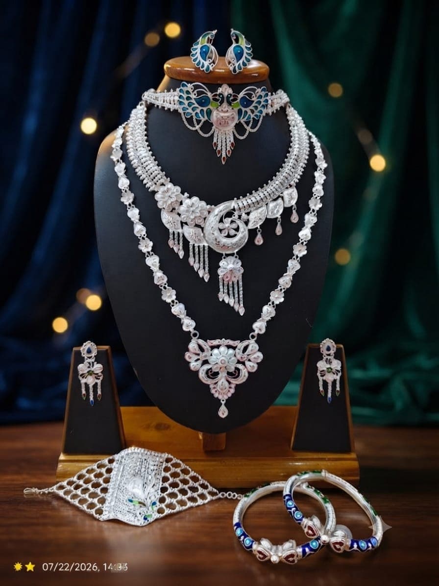 Silver bridal set